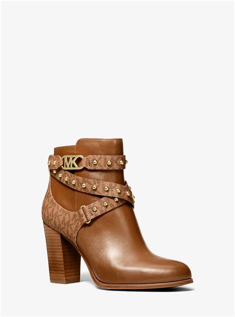 michael michael kors studded leather ankle boots|michael kors cowboy boots.